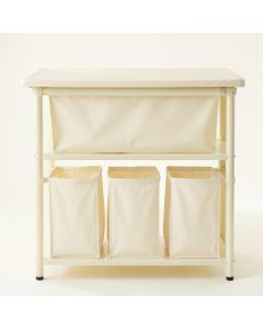 Glen Dell Laundry Sorting Station With Plain Removable Bags - Cream (synthetic illustration; no displayed measurements)