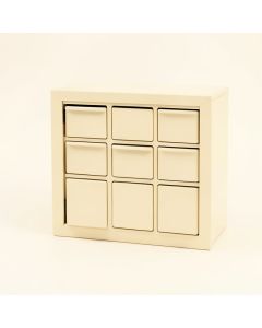 Willow Bridge Small-Parts Storage Drawer Cabinet - Ivory (synthetic illustration; no displayed measurements)