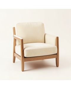 Clay Brook Upholstered Armchair - Cream (synthetic illustration; no displayed measurements)