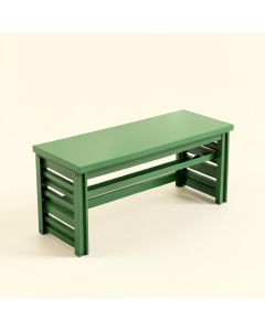 Briar Crossing Narrow Outdoor Storage Bench - Green (synthetic illustration; no displayed measurements)
