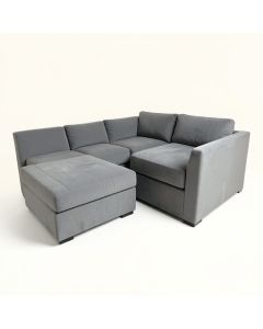 Murfield 97.3 '' Wide Velvet Left Hand Facing Modular Sofa & Chaise (synthetic illustration; no displayed measurements)