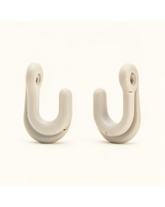 C-Shaped Shower Curtain Hooks (synthetic illustration; no displayed measurements)