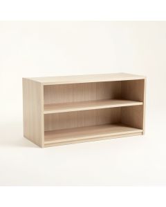 Stone Bend Low Bookcase - Beige (synthetic illustration; no displayed measurements)