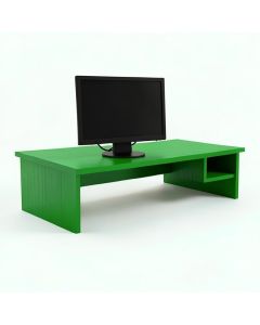 Willow Field Desktop Monitor Riser - Green (synthetic illustration; no displayed measurements)