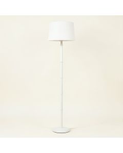 Aspen Branch Floor Lamp With A Plain Fabric Shade - White (synthetic illustration; no displayed measurements)