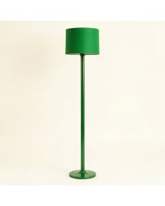 Rowan Branch Floor Lamp With A Plain Fabric Shade - Green (synthetic illustration; no displayed measurements)