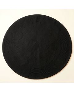 Meadow Brook Round Area Rug - Black (synthetic illustration; no displayed measurements)