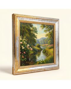 The Garden Of Monet At Argenteuil By Claude Monet Picture Frame Painting On Canvas (synthetic illustration; no displayed measurements)
