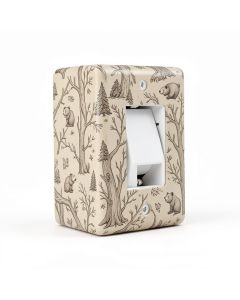 Woodland Forest Bear By Branch Twigs 1-Gang Toggle Light Switch Wall Plate (synthetic illustration; no displayed measurements)