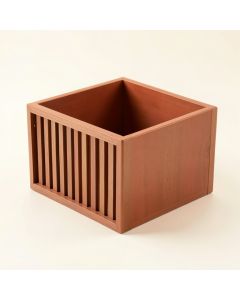 Flint Edge Empty Furniture-Style Litter Enclosure - Terracotta (synthetic illustration; no displayed measurements)