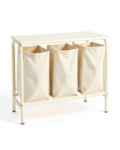 Moss Bend Laundry Sorting Station With Plain Removable Bags - Cream (synthetic illustration; no displayed measurements)