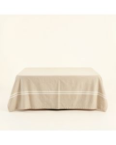 Laurel Branch Flat Bed Sheet - Beige (synthetic illustration; no displayed measurements)