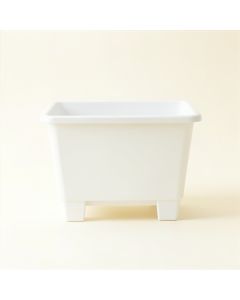 Meadow Bend Empty Raised Planter - White (synthetic illustration; no displayed measurements)