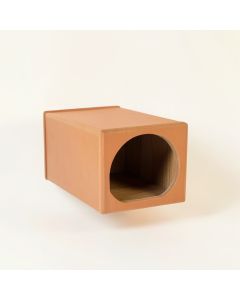 Flint Bridge Wall-Mounted Cat Perch - Terracotta (synthetic illustration; no displayed measurements)
