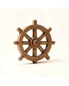 Brunk Ship Wheel Sculpture (synthetic illustration; no displayed measurements)