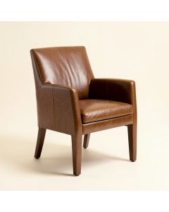 Genuine Leather Upholstered Dining Chair (synthetic illustration; no displayed measurements)