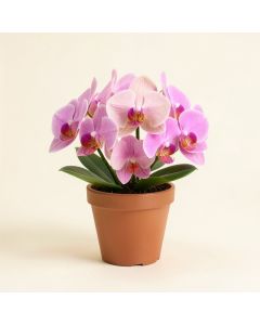 Orchids Floral Arrangements In Pot (synthetic illustration; no displayed measurements)