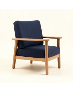 Reed Falls Upholstered Armchair - Navy (synthetic illustration; no displayed measurements)