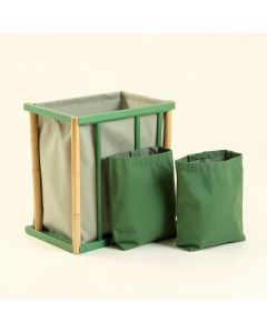 Flint Canyon Laundry Sorting Station With Plain Removable Bags - Green (synthetic illustration; no displayed measurements)