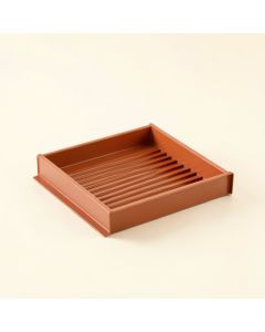 Pine Dell Empty Under-Desk Cable Tray - Terracotta (synthetic illustration; no displayed measurements)