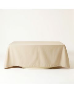 Pine Branch Flat Bed Sheet - Beige (synthetic illustration; no displayed measurements)