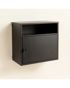 Harbor Edge Wall-Mounted Entry Cabinet - Black (synthetic illustration; no displayed measurements)