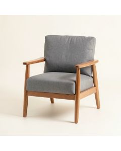 Dawn Bend Upholstered Armchair - Gray (synthetic illustration; no displayed measurements)