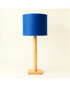 Wren Brook Floor Lamp With A Plain Fabric Shade - Blue (synthetic illustration; no displayed measurements)