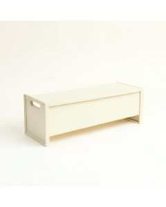 Rowan Bridge Narrow Outdoor Storage Bench - Ivory (synthetic illustration; no displayed measurements)