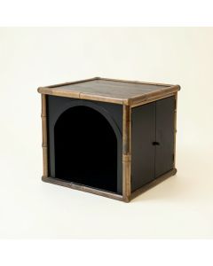 Briar Canyon Empty Furniture-Style Litter Enclosure - Black (synthetic illustration; no displayed measurements)