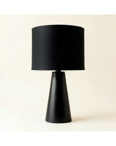 Brook Crossing Table Lamp With A Plain Fabric Shade - Black (synthetic illustration; no displayed measurements)