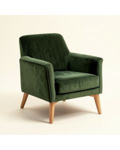 26.37 '' Wide Velvet Armchair (synthetic illustration; no displayed measurements)