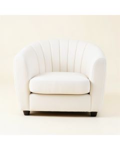Aspen Branch Upholstered Armchair - White (synthetic illustration; no displayed measurements)