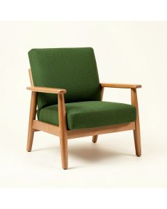 Laurel Field Upholstered Armchair - Green (synthetic illustration; no displayed measurements)