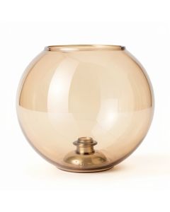 5.25 '' H Glass Oval Lamp Shade ( Screw On ) In Beige (synthetic illustration; no displayed measurements)