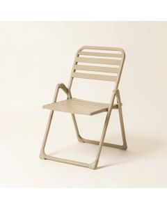Oak Branch Folding Outdoor Chair - Beige (synthetic illustration; no displayed measurements)