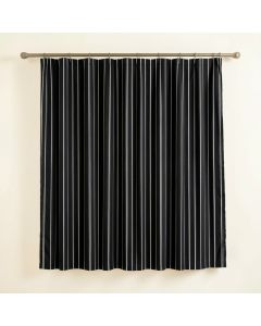 Sage Bluff Shower Curtain Hanging Flat From A Plain Rod - Black (synthetic illustration; no displayed measurements)