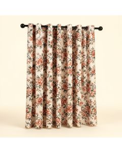 Afton Lined And Interlined Floral Room Darkening Rod Pocket Single Curtain Panel (synthetic illustration; no displayed measurements)