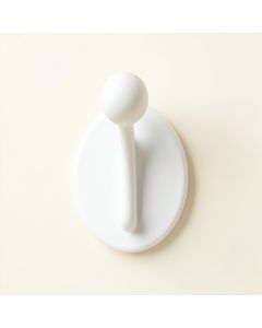 Fern Bridge Wall-Mounted Robe Hook - White (synthetic illustration; no displayed measurements)