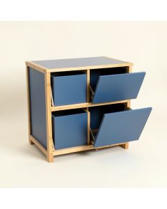 Shore Brook Freestanding Pull-Out Hamper Cabinet - Blue (synthetic illustration; no displayed measurements)