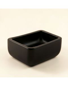 Black Ceramic Rectangular Vessel Bathroom Sink (synthetic illustration; no displayed measurements)