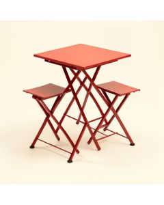 Tonks Folding Metal 3 Piece Bistro Table Set (synthetic illustration; no displayed measurements)