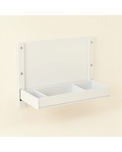 Cedar Bluff Empty Wall-Mounted Tool Organizer Panel - White (synthetic illustration; no displayed measurements)