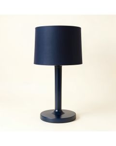 Sage Crest Table Lamp With A Plain Fabric Shade - Navy (synthetic illustration; no displayed measurements)