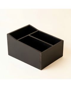 Hill Branch Empty Coffee-Station Organizer - Black (synthetic illustration; no displayed measurements)