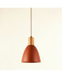 Cliff Bluff Pendant Light Suspended From One Plain Cable - Terracotta (synthetic illustration; no displayed measurements)