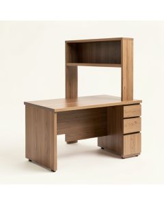 Flanary Solid Wood Executive Desk With Hutch (synthetic illustration; no displayed measurements)
