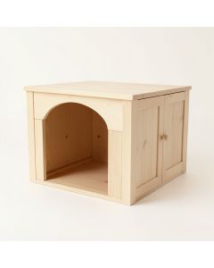 Flint Canyon Empty Furniture-Style Litter Enclosure - Beige (synthetic illustration; no displayed measurements)