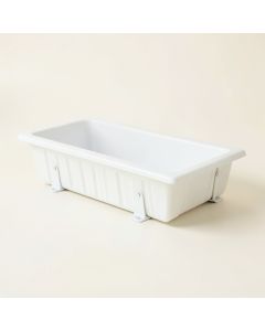 Brook Arc Empty Railing Planter With Integral Brackets (synthetic illustration; no displayed measurements)
