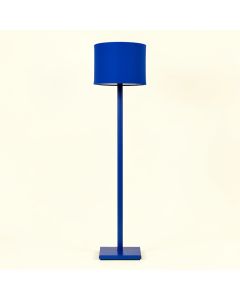 Bay Bend Floor Lamp With A Plain Fabric Shade - Blue (synthetic illustration; no displayed measurements)